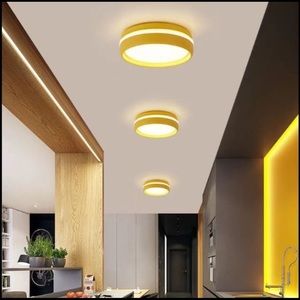 Sold -Creative Round Macaron Iron LED Flush Mount Ceiling Light